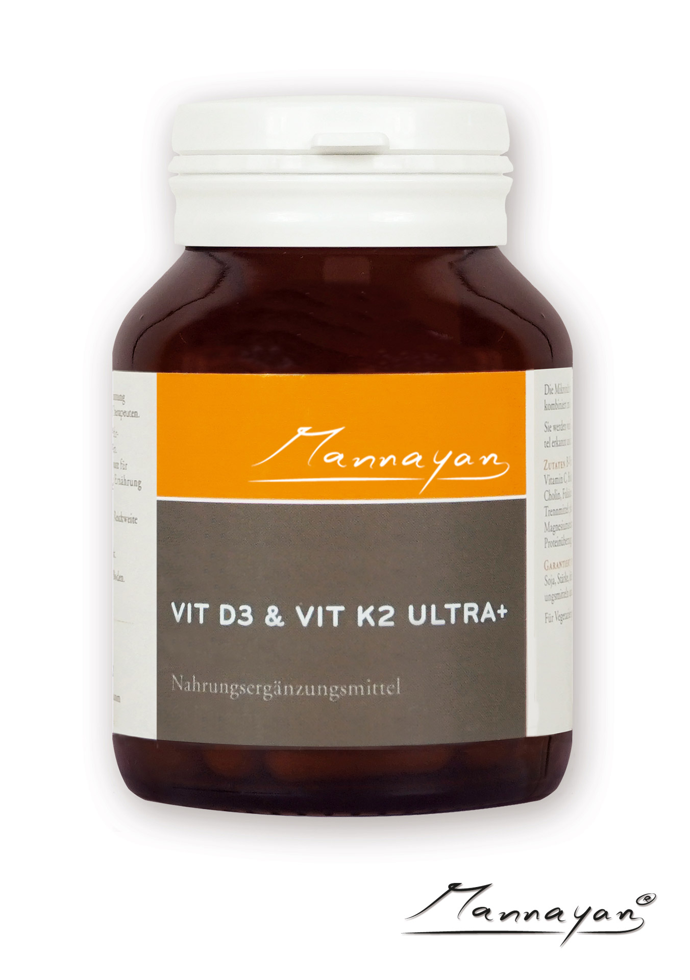 Mannayan VITAMINE D3 & K2 Ultra + (60 capsules)
