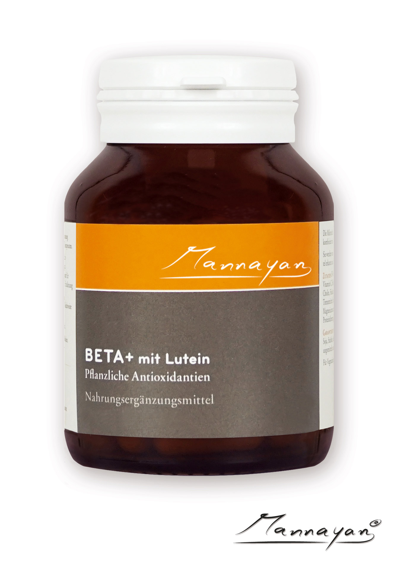 Mannayan BETA + met Luteïne (60 capsules) Beta+ mit Lutein von Mannayan