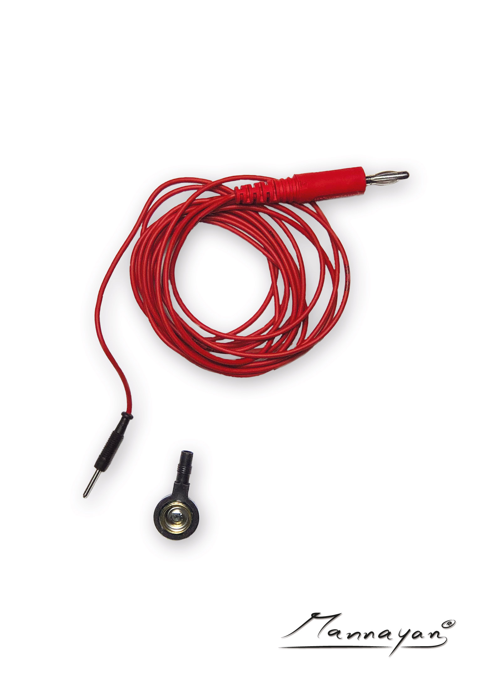 Kabel (2,5 m) met drukknopadapter voor weefsel-/gebiedselektrode (rood)