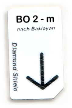 BO 2 - m Chipcard nach Baklayan für Diamond Shield Zapper